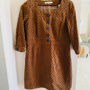 Boden Dress Corduroy Polka dot Size 10 Petite